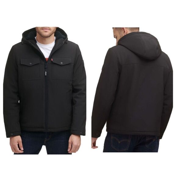 Levi's® Soft Shell Faux Shearling Lined Jacket - Picture 1 of 9